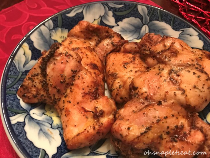 Oven Baked Paprika Basil Chicken Thighs