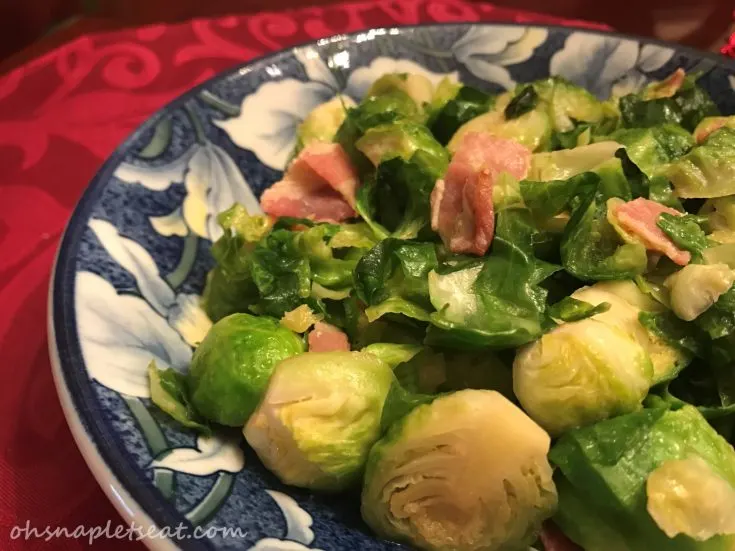 Stir Fried Brussels Sprouts with Bacon
