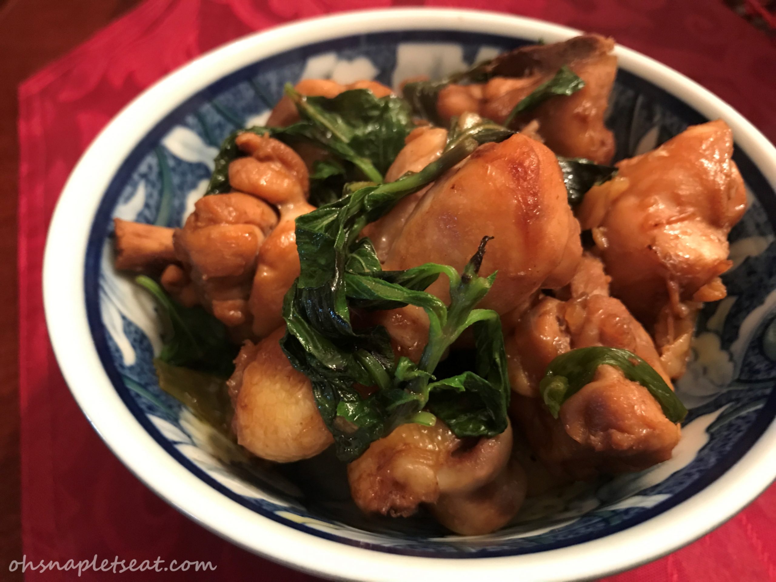 Taiwanese Three Cup Chicken (aka 三杯鷄) • Oh Snap! Let's Eat!