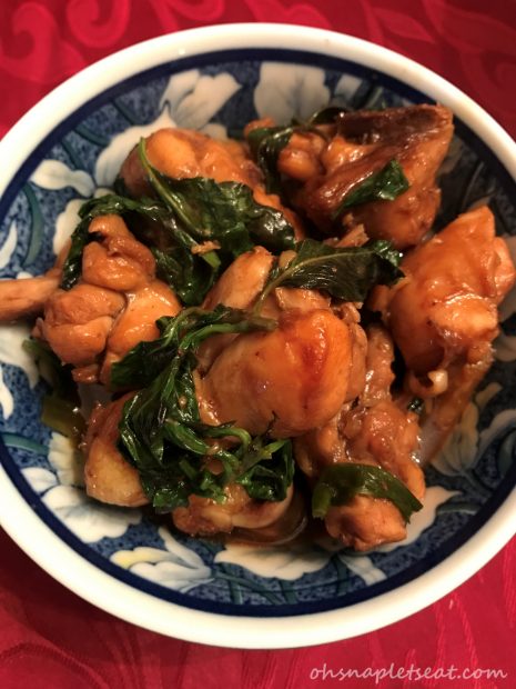 Taiwanese Three Cup Chicken (aka 三杯鷄) • Oh Snap! Let's Eat!