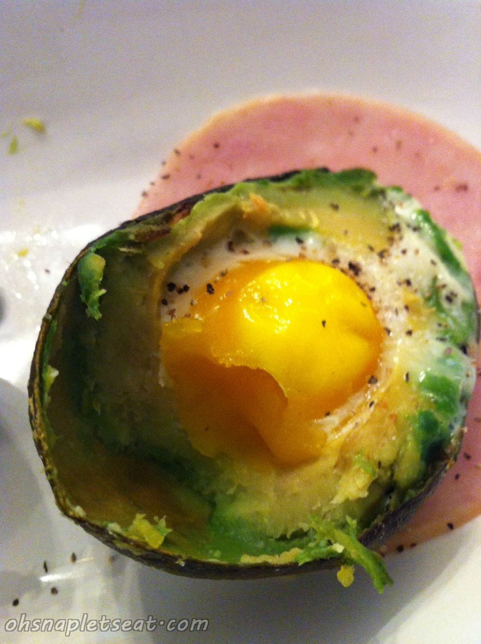 Baked Eggs In Avocado Oh Snap Let S Eat