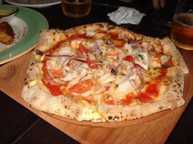 Seafood Pizza at Pasadena C3 Warehouse Restaurant