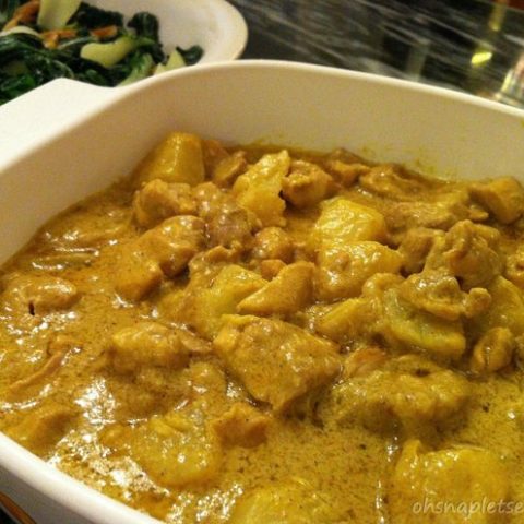 Coconut Curry Chicken With Potatoes Oh Snap Let S Eat