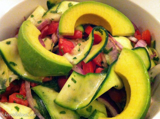 Zucchini Ribbon Salad with Avocados