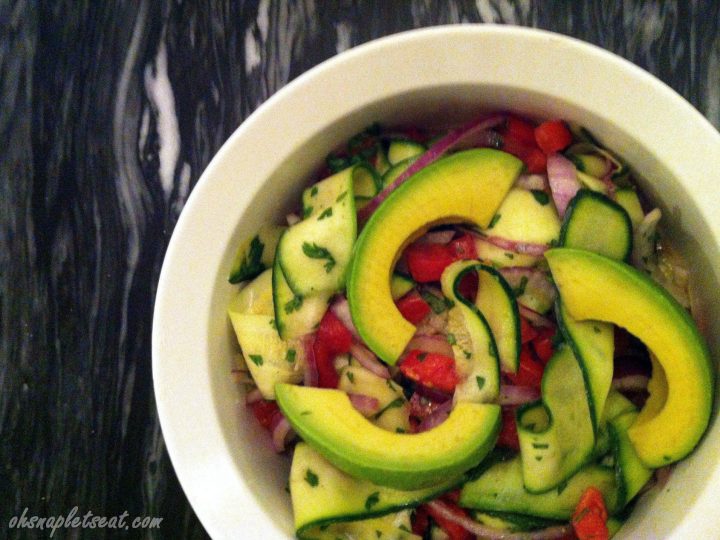 Zucchini Ribbon Salad with Avocado