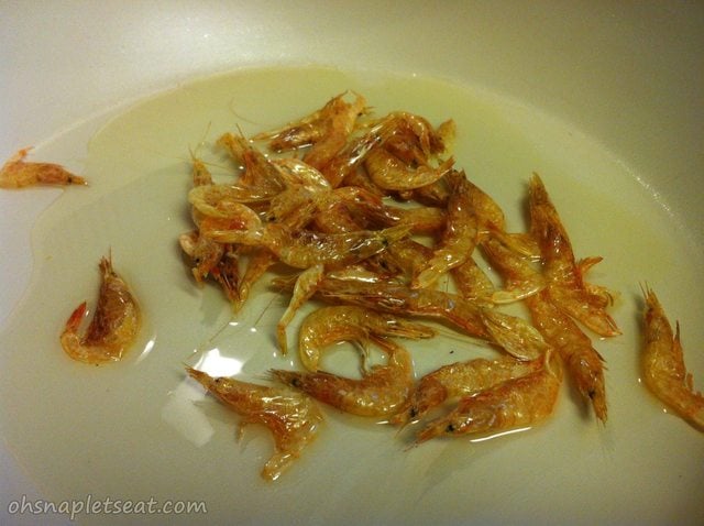 Heating up Dried Shrimp