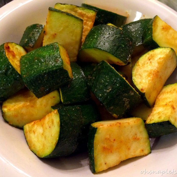 Simple Oven Roasted Zucchini Chunks • Oh Snap! Let's Eat!