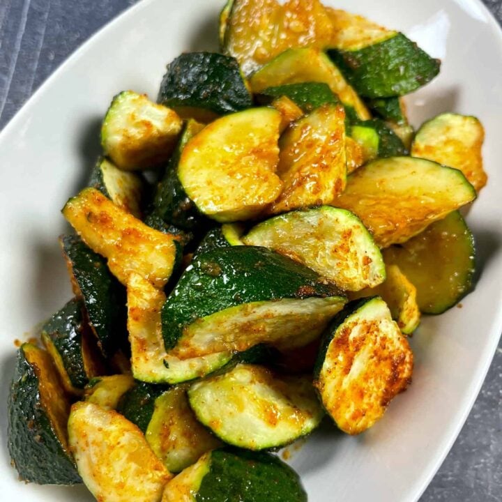 Oven Roasted Zucchini Chunks