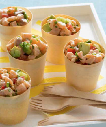 Salmon Ceviche with Mango and Cucumber
