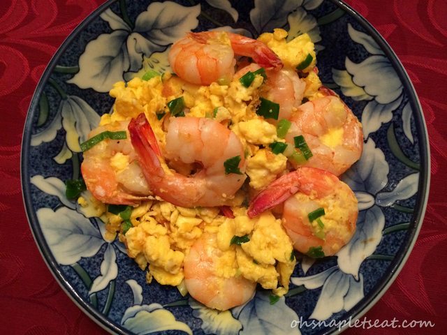 Chinese Stir Fry Shrimp with Eggs