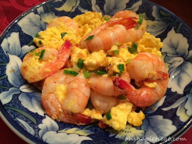Chinese Stir Fry Shrimp with Eggs