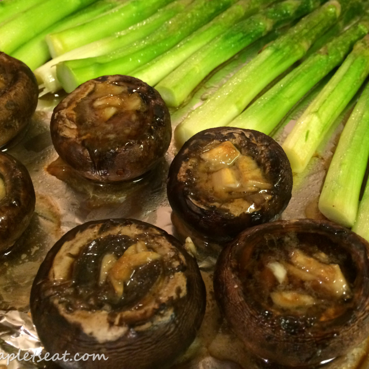 Oven Baked Garlic Baby Portobello Mushrooms (A Super Easy Oven Baked Dinner Part II)