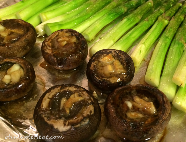 Oven Baked Garlic Baby Portobello Mushrooms (A Super Easy Oven Baked Dinner Part II)