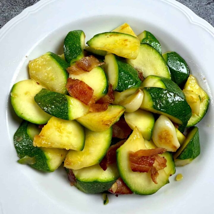 Zucchini and Bacon Stir Fry