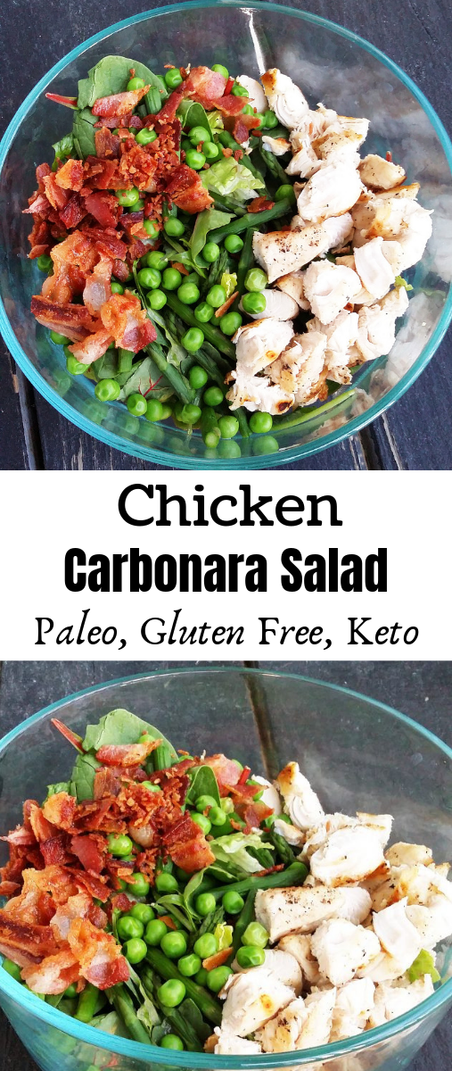 Chicken Carbonara Salad (Keto, Gluten Free) • Oh Snap! Let's Eat!