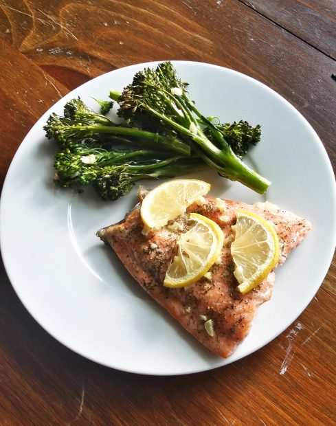 Oven Roasted Salmon and Broccolini