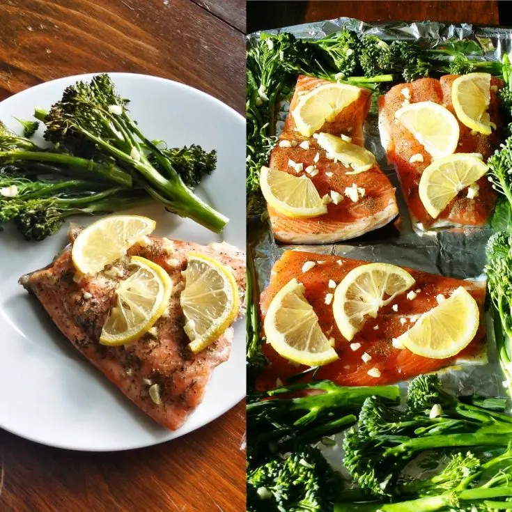 One-Pan Oven Roasted Salmon and Broccolini (Keto, Paleo, Whole30)