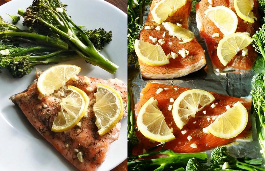 One-Pan Oven Roasted Salmon and Broccolini (Keto, Paleo, Whole30) • Oh ...