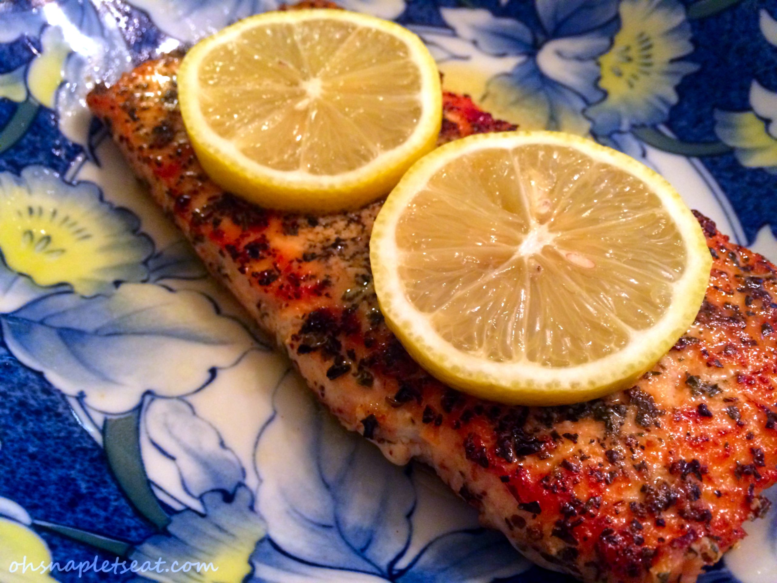 Pan Seared Lemon Basil Salmon