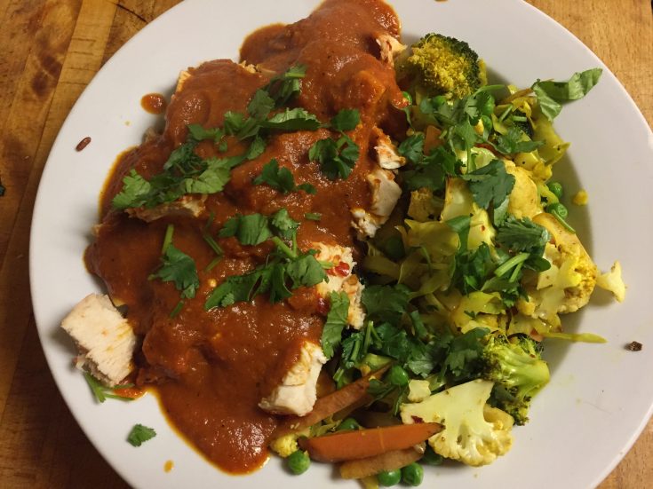 Spicy Paleo Chicken Tikka Masala with Curry Roasted Vegetables