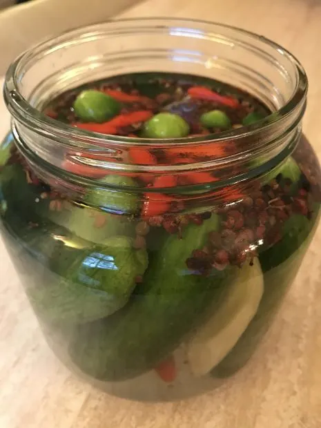Paleo Chinese Spicy Pickled Cucumbers