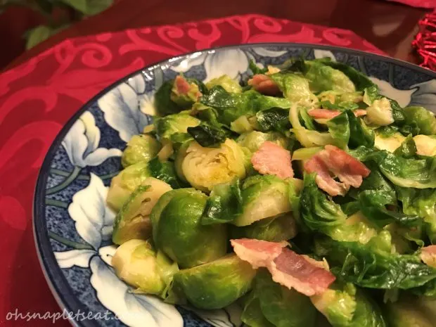 Stir Fried Brussels Sprouts with Bacon