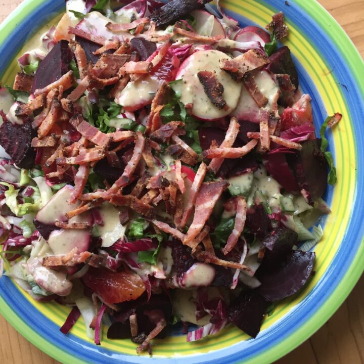 Spring Beet Radicchio Salad with Blood Orange Vinaigrette