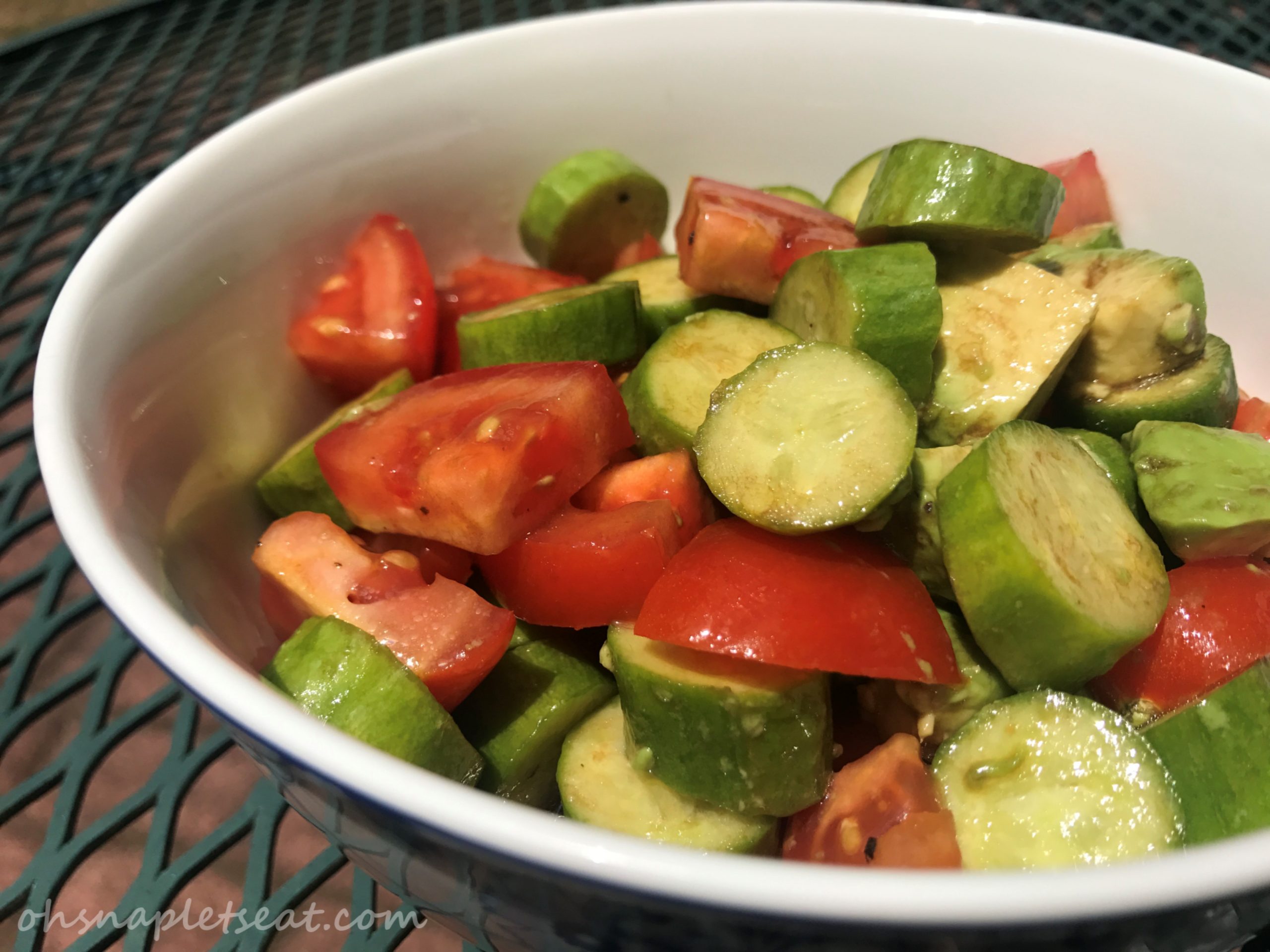 Cucumber Tomato Avocado Salad With Balsamic Vinegar