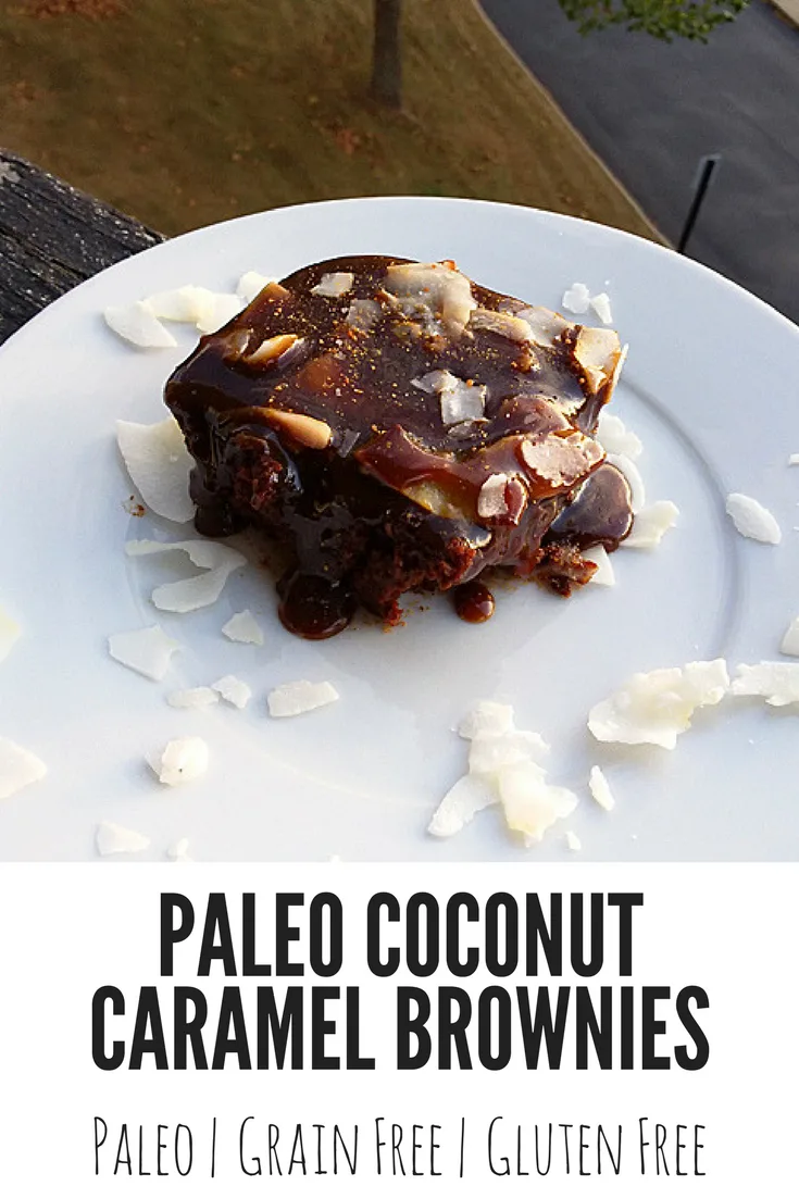 Paleo Coconut Caramel Brownies