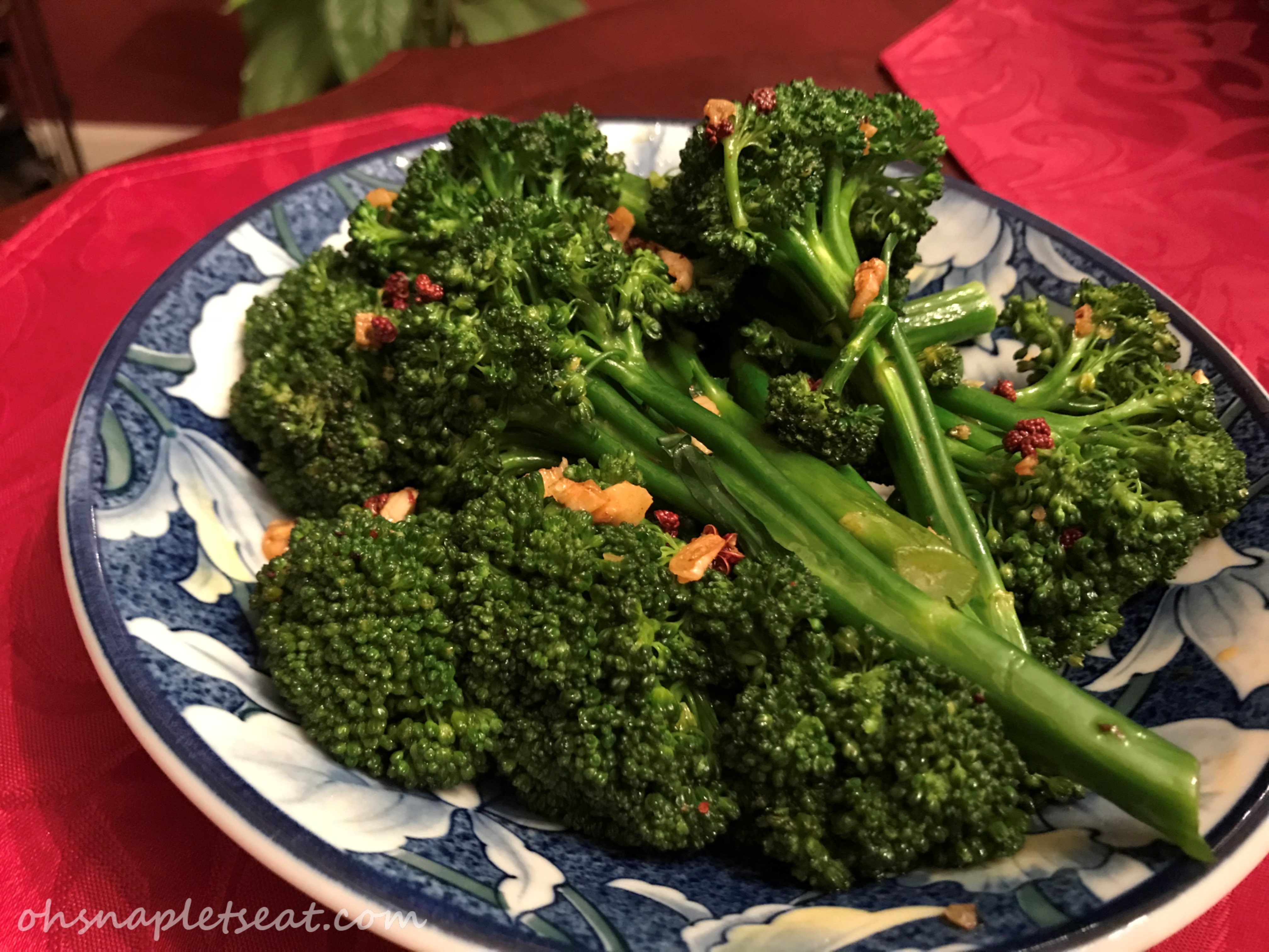 Spicy Chinese Broccolini Recipe Oh Snap Let S Eat