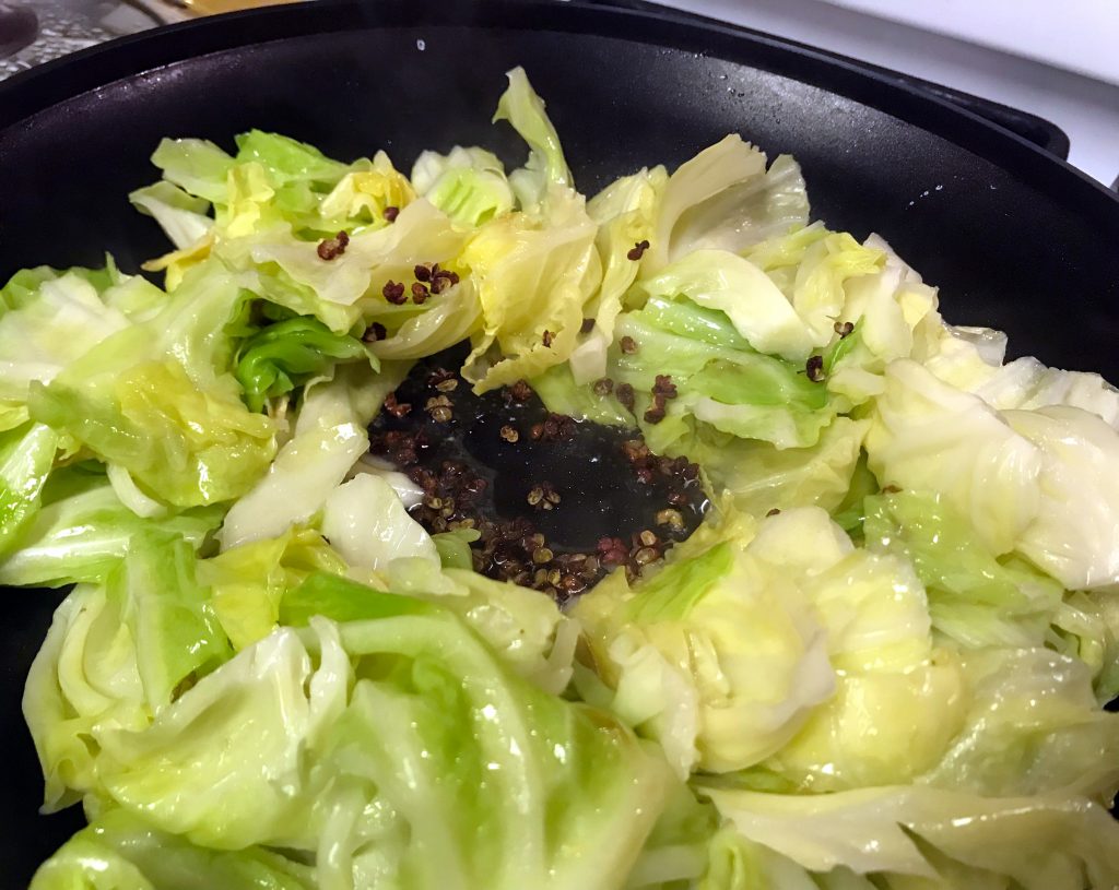 Stir Fry Cabbage with Sichuan Peppercorn