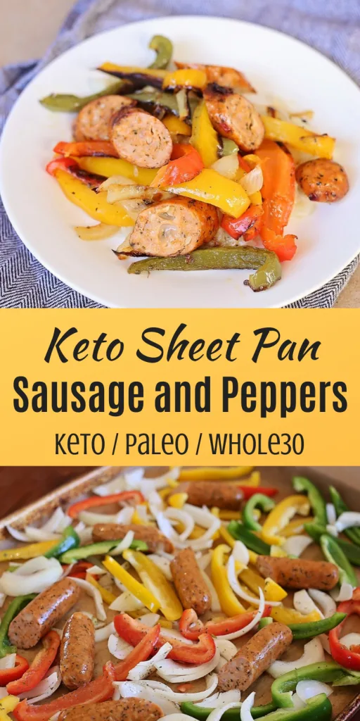 Keto Sheet Pan Sausage and Peppers