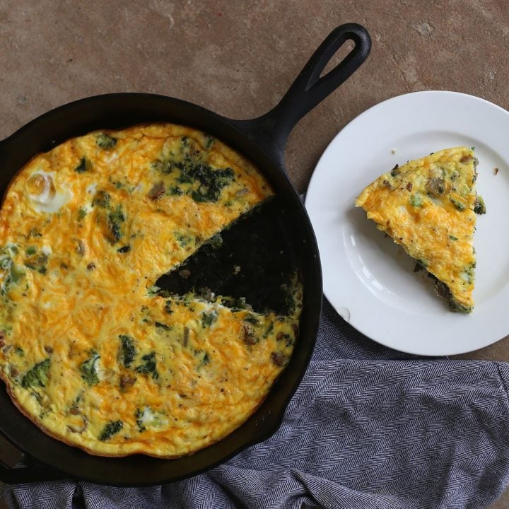Sausage, Broccoli and Cheddar Frittata