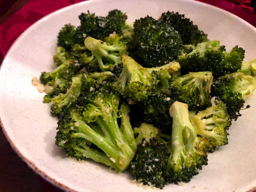 oven roasted garlic parmesan broccoli