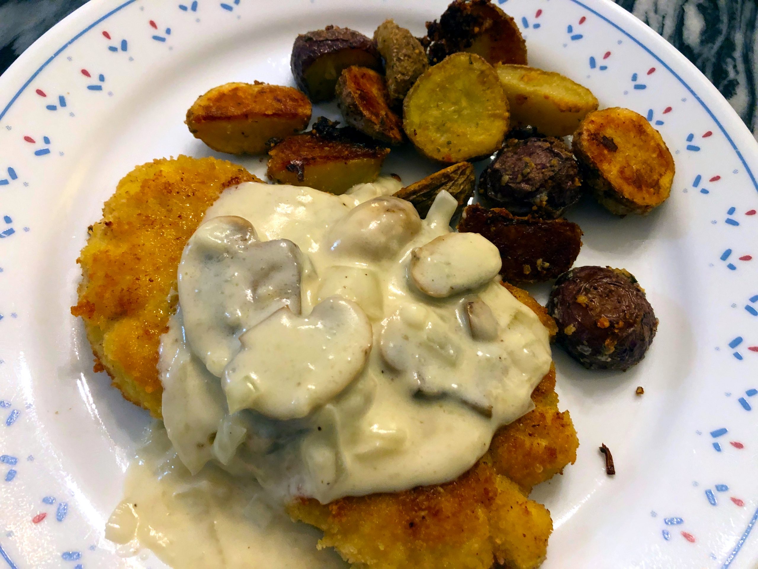 Chicken Schnitzel with Creamy Mushroom Sauce • Oh Snap! Let&amp;#39;s Eat!