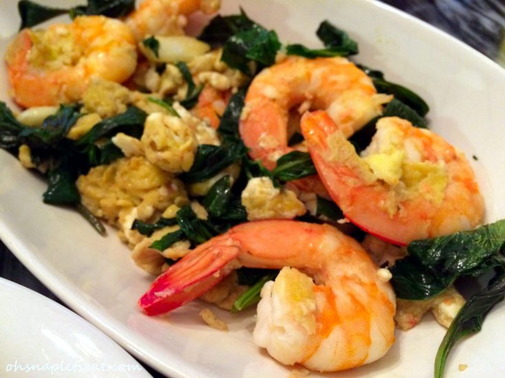 Chinese Stir Fry Shrimp with Eggs and Basil