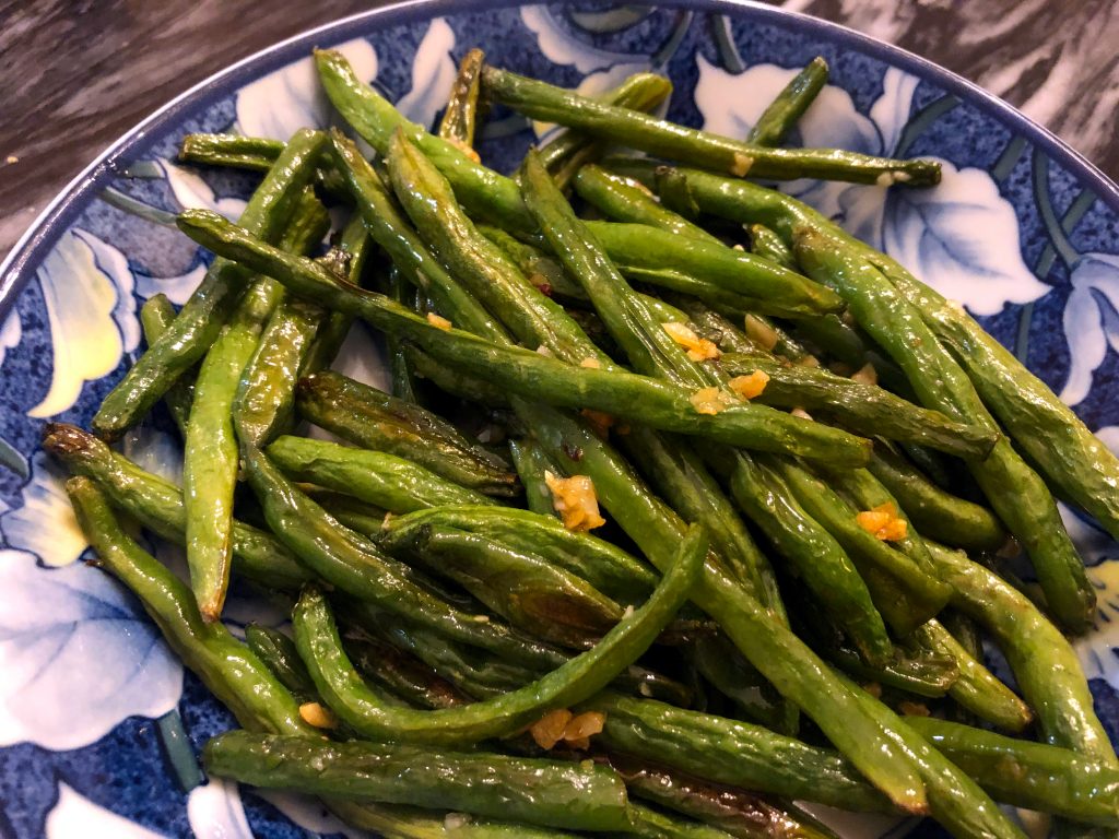 Oven Roasted Garlic Butter Green Beans