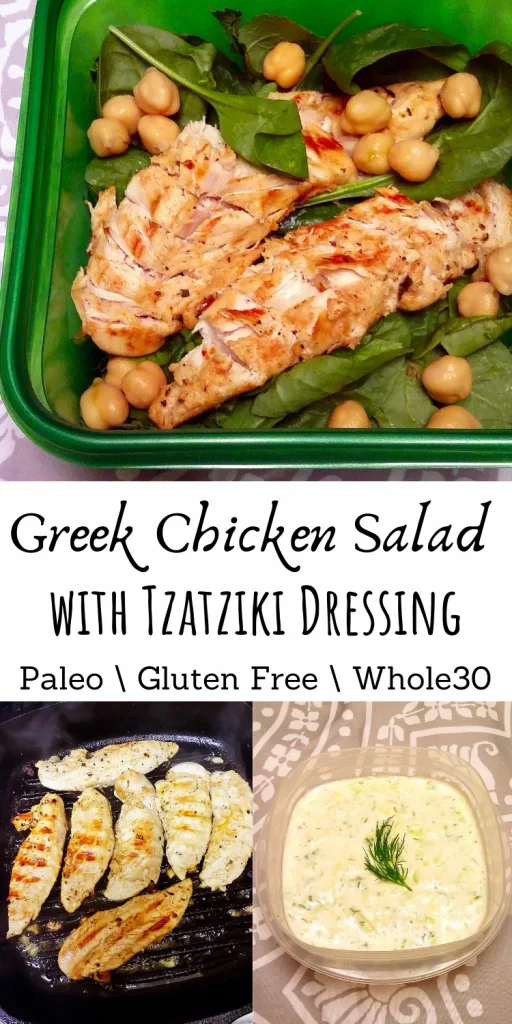 Greek Chicken Salad with Tzatziki Dressing
