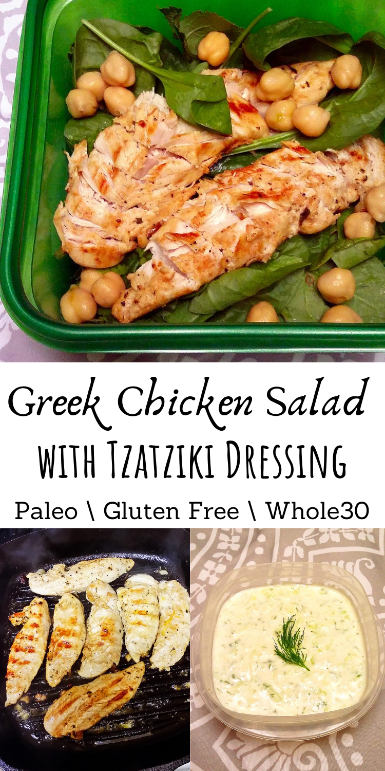 Greek Chicken Salad with Tzatziki Dressing • Oh Snap! Let's Eat!