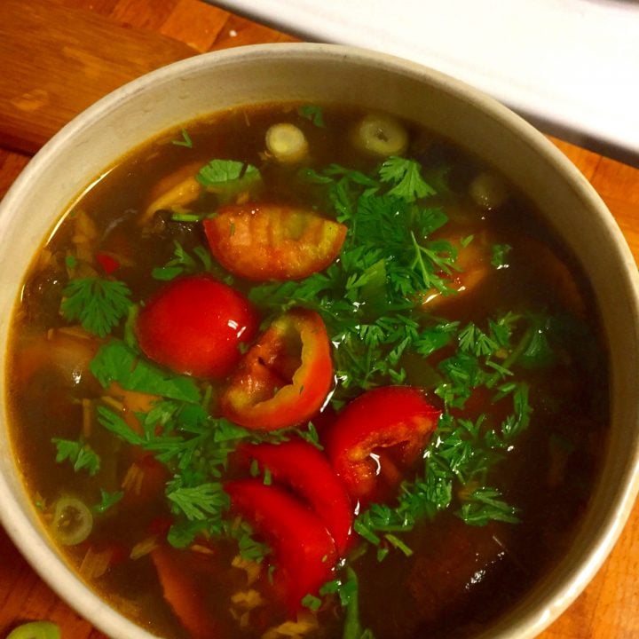 Tom Yum Soup with Shrimp (Thai Hot and Sour Soup)