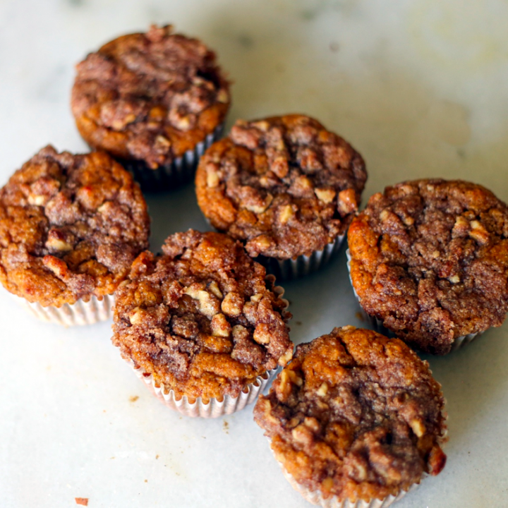 Keto Pumpkin Muffins with Walnut Streusel Topping • Oh Snap! Let's Eat!