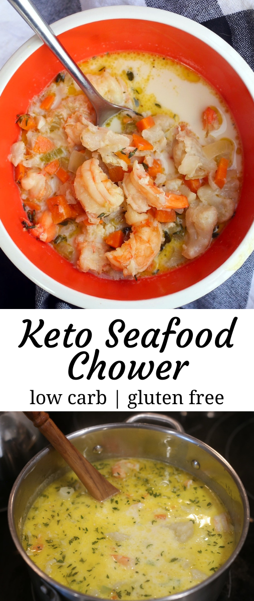 Keto Seafood Chowder • Oh Snap! Let's Eat!