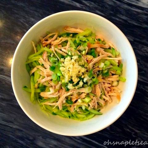 Chinese Shredded Chicken and Cucumber Salad