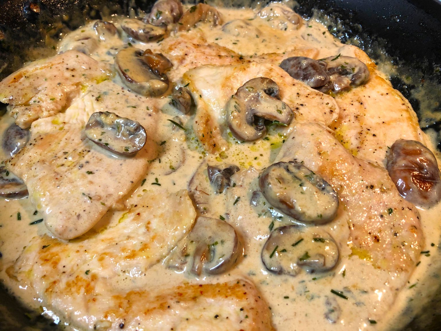 Turkey Breast Cutlets in Creamy Mushroom Sauce • Oh Snap! Let's Eat!