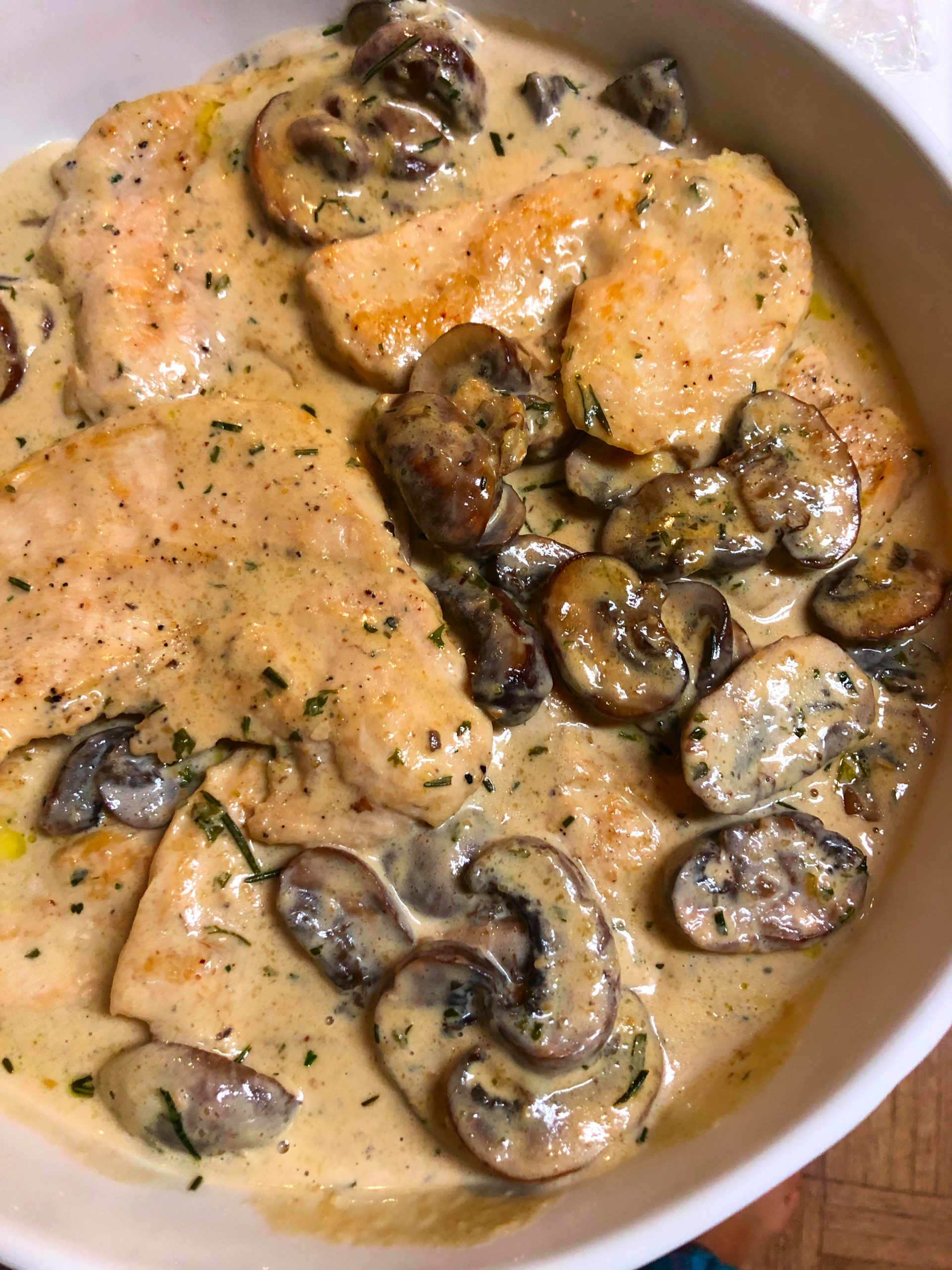 Turkey Breast Cutlets in Creamy Mushroom Sauce • Oh Snap! Let's Eat!