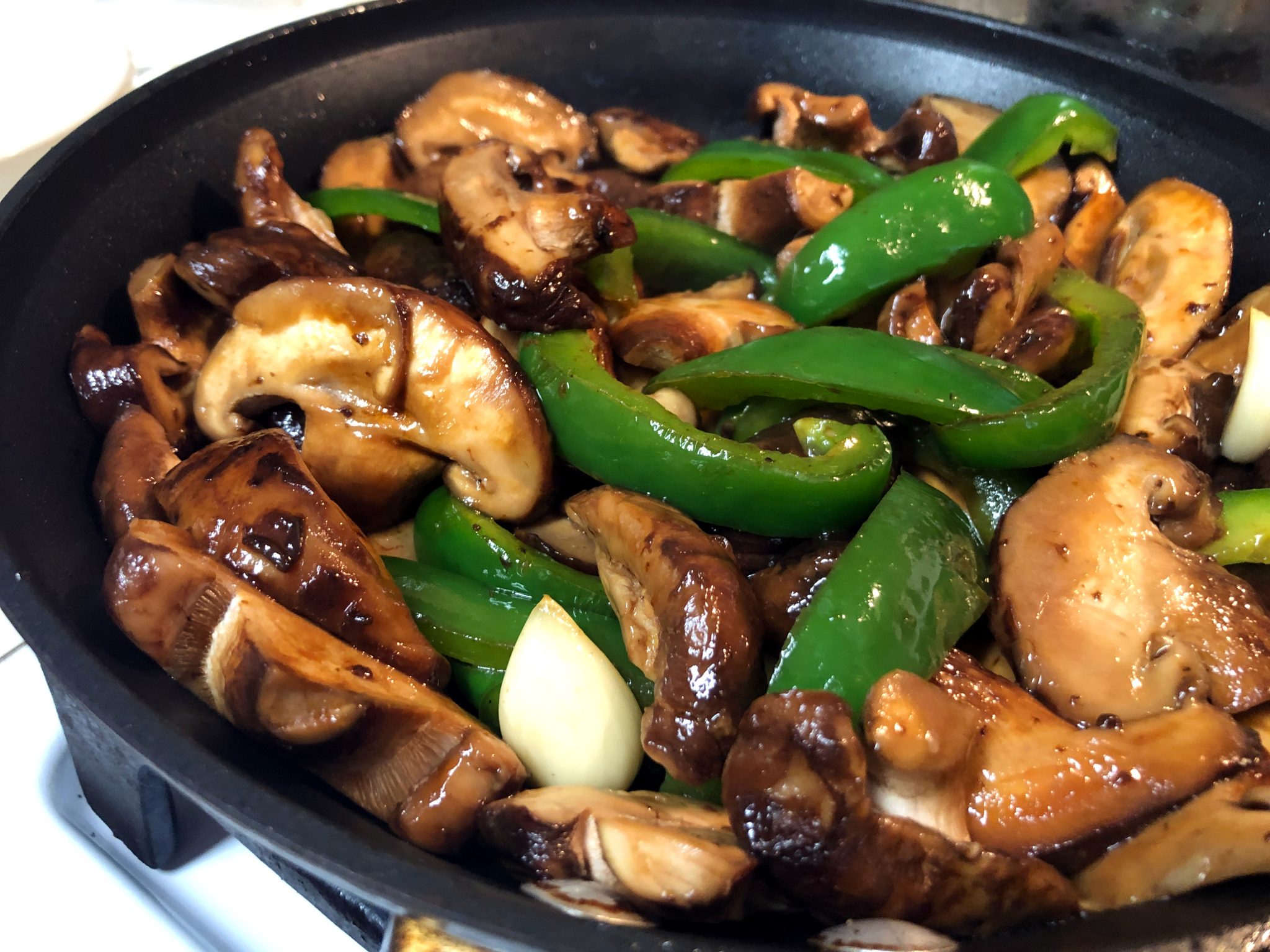 Shiitake Mushrooms Stir Fry With Peppers • Oh Snap Lets Eat