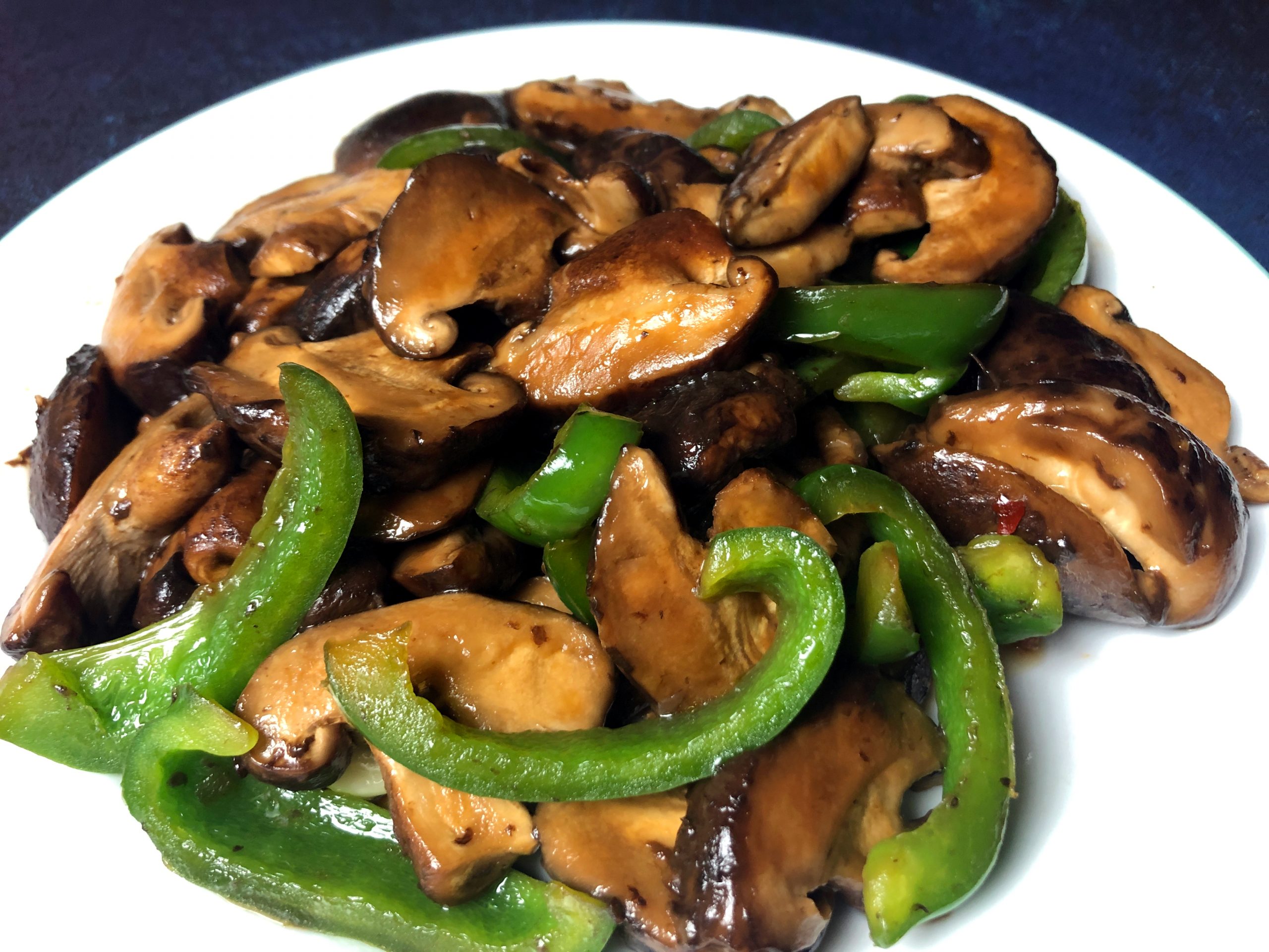 Shiitake Mushrooms Stir Fry With Peppers Oh Snap Let S Eat