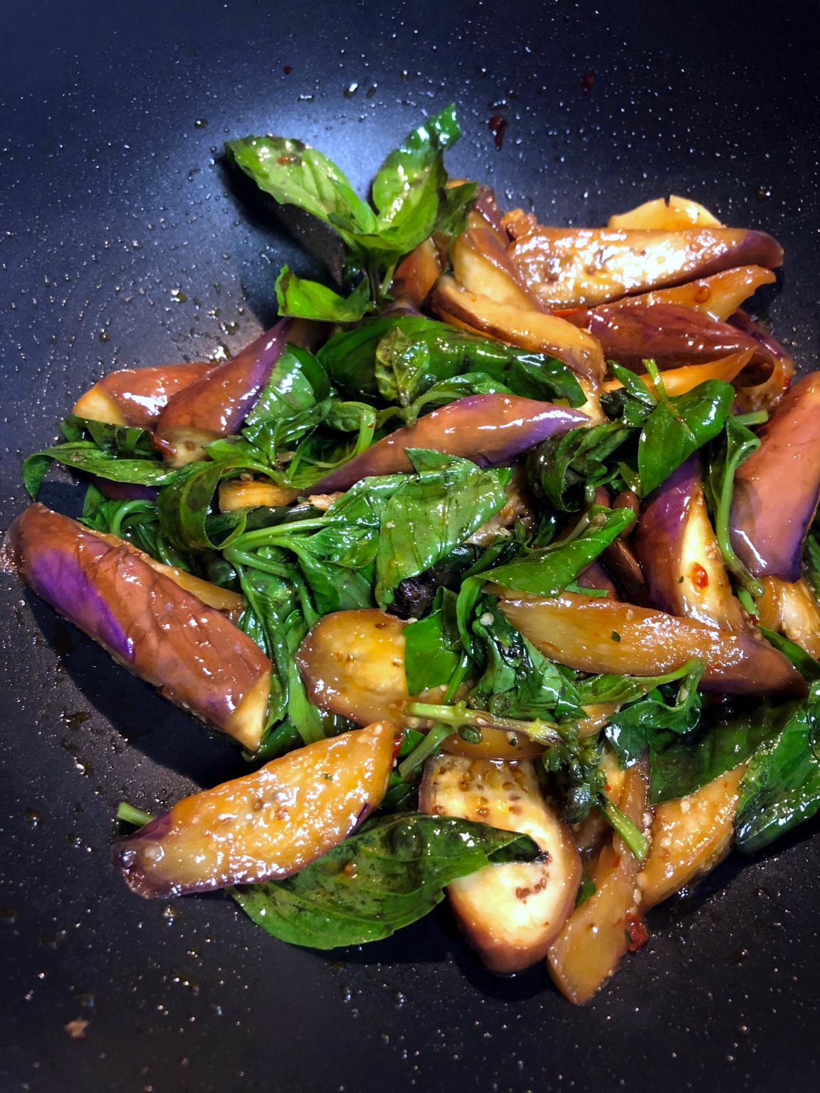 Thai Basil Eggplant Stir Fry • Oh Snap! Let's Eat!