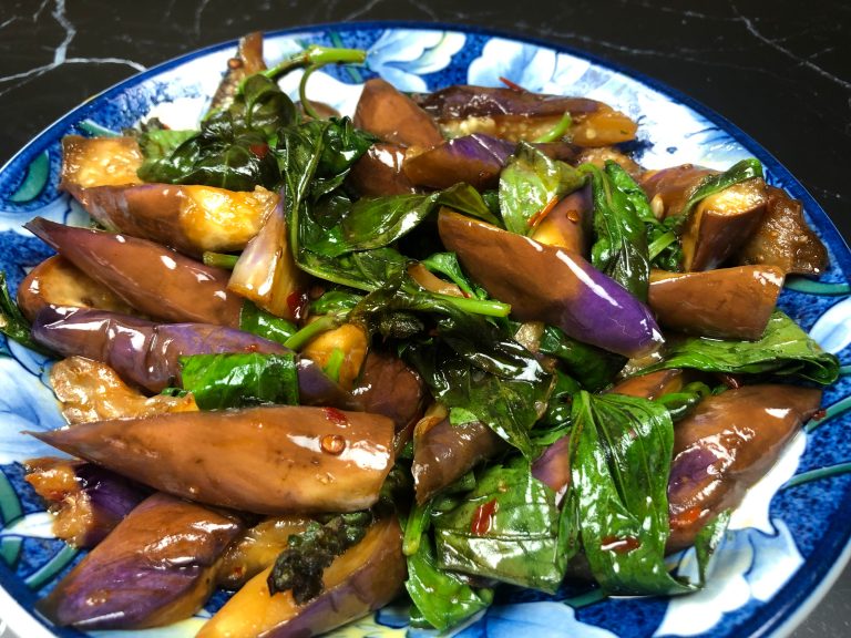 Thai Basil Eggplant Stir Fry Oh Snap Let S Eat