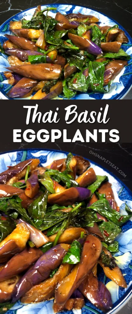 Thai Basil Eggplants stir fry
